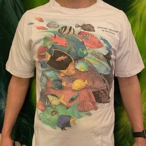 Vintage 1990 Baltimore Aquarium Fish tee